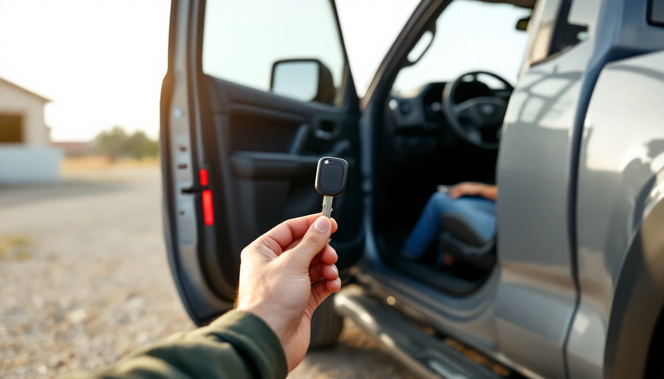 Llave con chip y smart key de Toyota Tacoma sobre el tablero durante una programacion en el Metroplex DFW