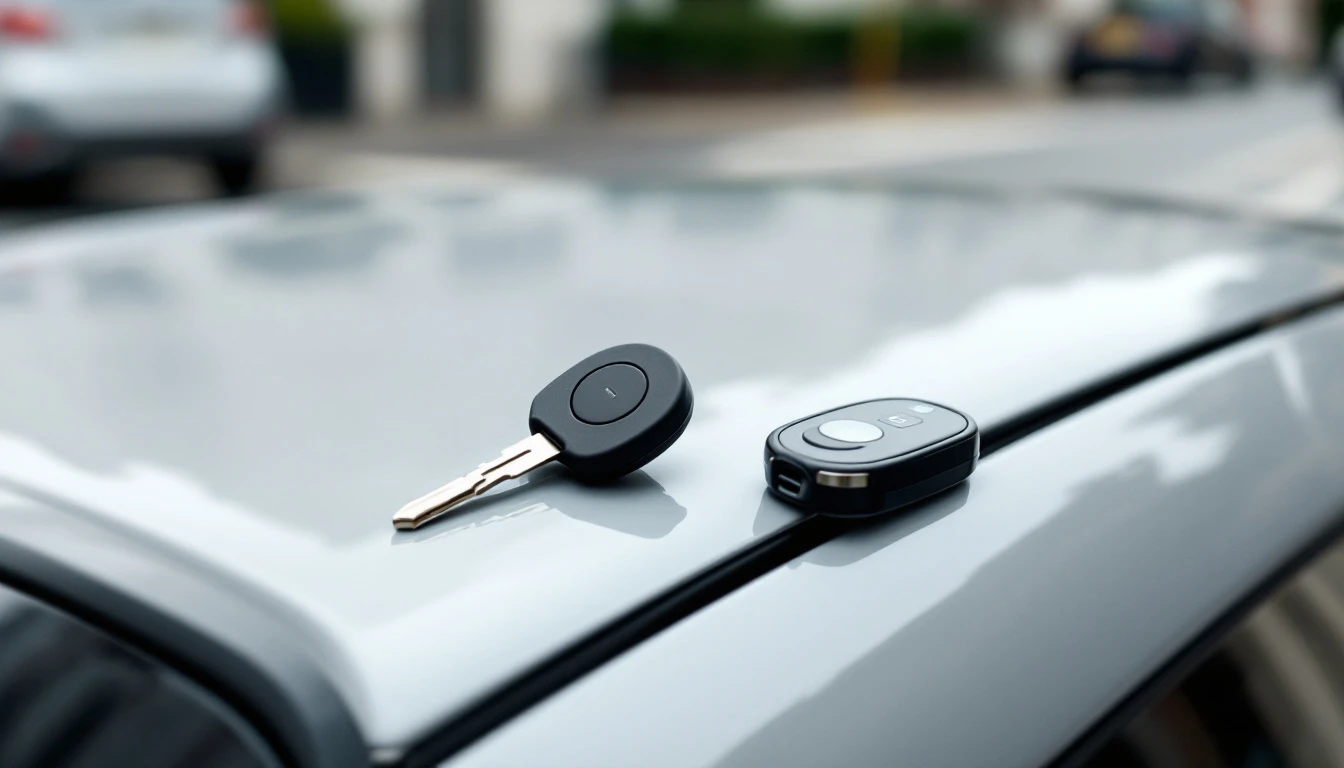Control de proximidad MINI con hoja de emergencia expuesta sobre el volante de un hatchback compacto durante un servicio movil en el DFW